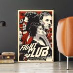 cartel vintage del club de lucha