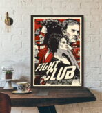 cartel vintage del club de lucha