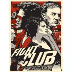 cartel vintage del club de lucha
