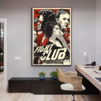 cartel vintage del club de lucha