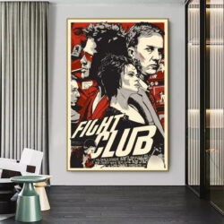 cartel vintage del club de lucha