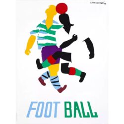 cartel de futbol vintage