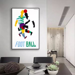 cartel de futbol vintage