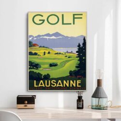cartel de golf vintage