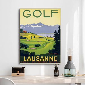 cartel de golf vintage