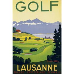 cartel de golf vintage