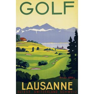 cartel de golf vintage