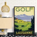 cartel de golf vintage