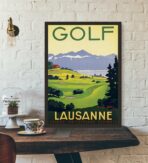 cartel de golf vintage