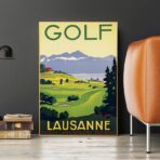 cartel de golf vintage