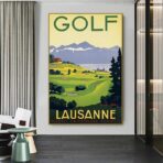 cartel de golf vintage