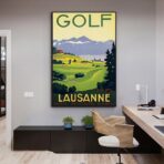 cartel de golf vintage