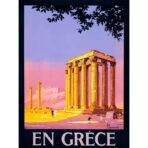 cartel griego vintage