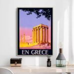 cartel griego vintage