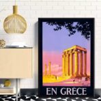 cartel griego vintage