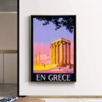 cartel griego vintage
