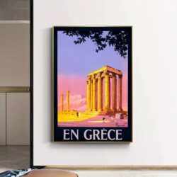 cartel griego vintage