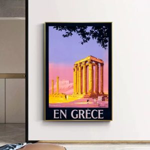 cartel griego vintage