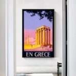 cartel griego vintage