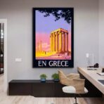 cartel griego vintage