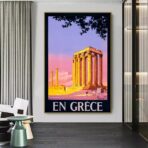 cartel griego vintage