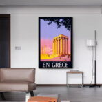 cartel griego vintage