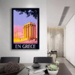 cartel griego vintage