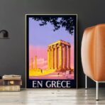 cartel griego vintage