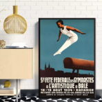 cartel de gimnasia vintage