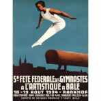 cartel de gimnasia vintage