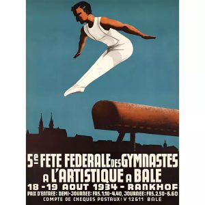 cartel de gimnasia vintage