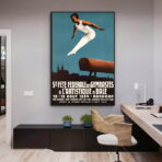 cartel de gimnasia vintage