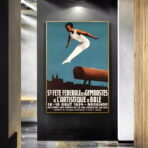 cartel de gimnasia vintage