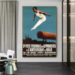 cartel de gimnasia vintage