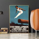 cartel de gimnasia vintage
