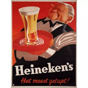 cartel vintage heineken