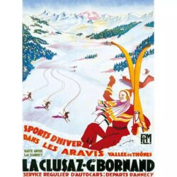 cartel vintage la cluzaz