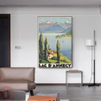cartel vintage lac dannecy