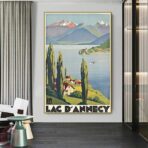 cartel vintage lac dannecy