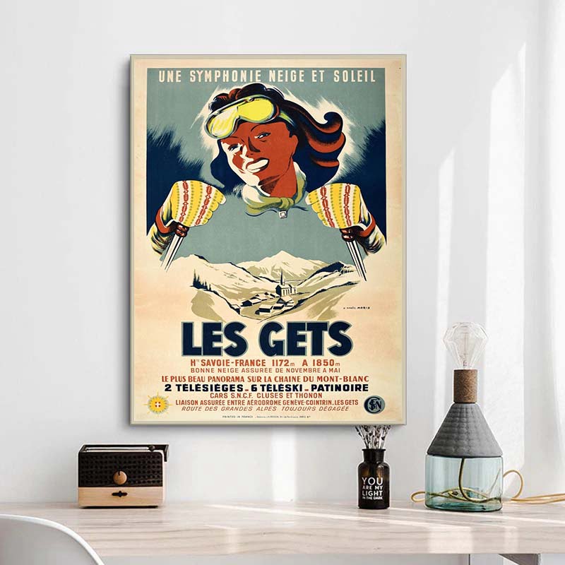 cartel vintage les gets