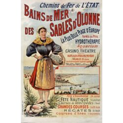cartel vintage les sables dolonne