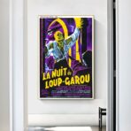 cartel vintage hombre lobo