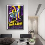 cartel vintage hombre lobo