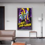 cartel vintage hombre lobo