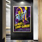 cartel vintage hombre lobo