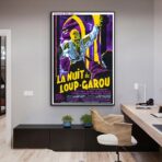cartel vintage hombre lobo