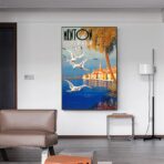 cartel barbilla vintage