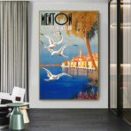 cartel barbilla vintage
