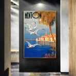 cartel barbilla vintage