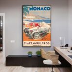 cartel vintage de monaco